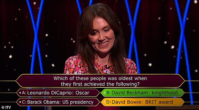 The correct answer was David Beckham - which Lucy herself had contemplated - but would you have got it right?