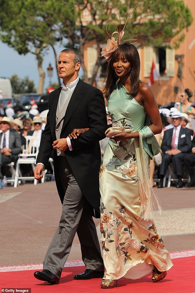 Naomi Campbell dated Vladislav Doronin for four years, seen together at the Royal Wedding of Prince Albert II of Monaco to Princess Charlene of Monaco in 2011