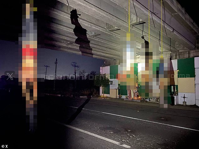 Twenty bodies were discovered this week, including four beheaded men hanging from a highway overpass