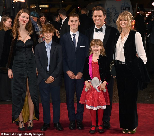 Dominic said Martha - a writer and actress - is fully integrated into his family with Catherine and their children Dora, 19, Senan, 17, Francis, 14, and Christabel, nine (Pictured)