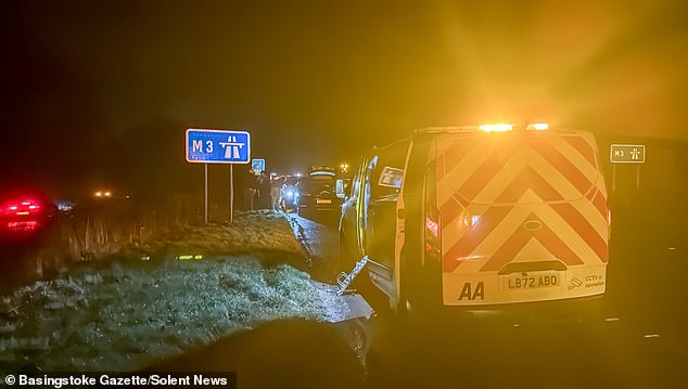 Some motorists were left waiting on the hard shoulder for hours