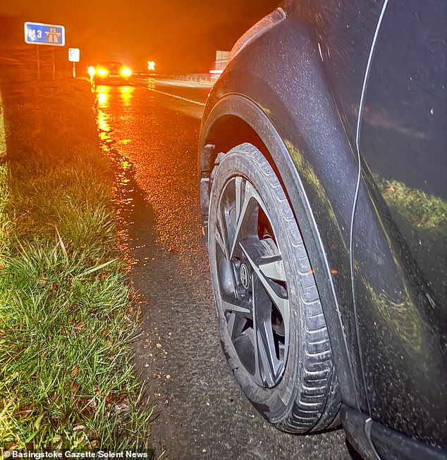 A lane of the A303 had to be closed and the pothole was fixed overnight
