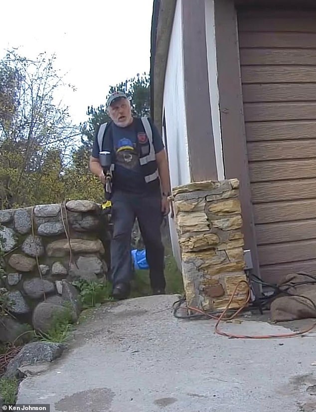 Volunteers from the non-profit organization BEAR League chased the beast out using paintballs