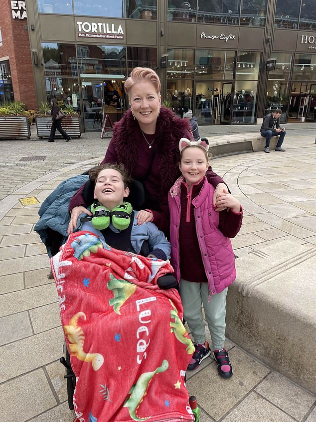 Michelle Keyte (44) with Lucas Keyte (14) and Penelope Keyte (9)