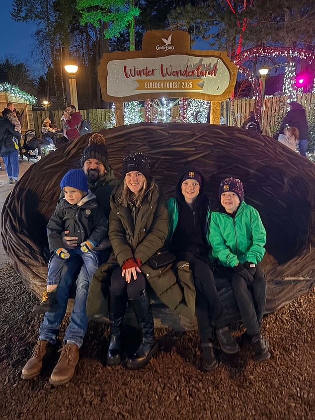 Shaun Scott (40) with Leah Scott (37), Oscar Scott (10), Phelix Scott (10) and Aiden Scott (4)