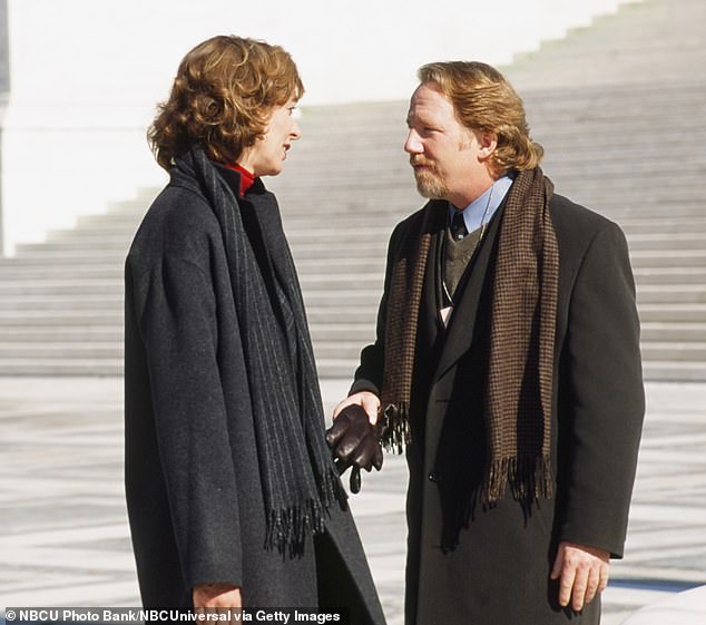 Busfield pictured starring as character Danny Concannon on hit TV show The West Wing