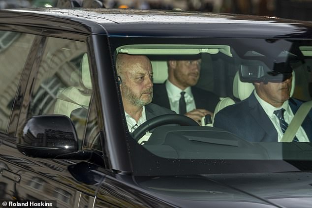 Prince Harry arrives at Clarence House, London, after his father King Charles in September 2025