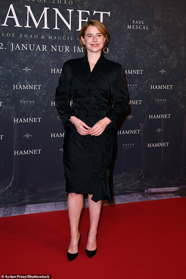 Jessie at a Hamnet premier in Germany on December 8 last year. The star, 36, has won an Olivier Award, a Critic's Choice Award, and been nominated for a Golden Globe