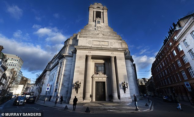 The Freemason's headquarters, Freemason's Hall - a magnificent 1930s art deco building in Covent Garden, central London