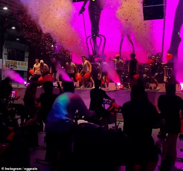 Having not worked out in two years, Ms Huang found the intense fitness workouts a challenge