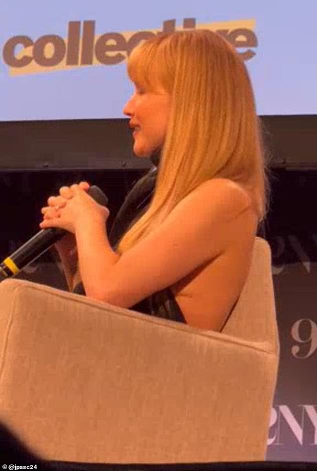 During a Q+A discussion at the screening of Die My Love this week, Lawrence was questioned if she was more of a dog or cat person in a video also posted by TV producer John Pascarella