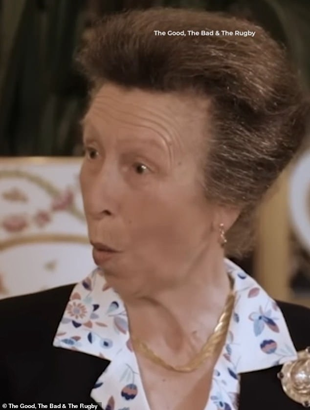Mike, 47, offered his mother-in-law a heartwarming compliment and chimed: 'Very good driver actually', to which the Princess Royal, 75, made an exaggerated facial expression of shock and exclaimed: 'Oooh!'