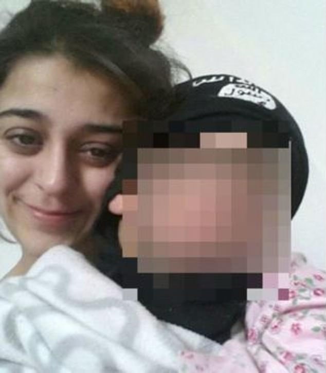 The 35-year-old also posed with her son wearing a black balaclava bearing the slogan of ISIS after secretly running away to Syria in October 2014.