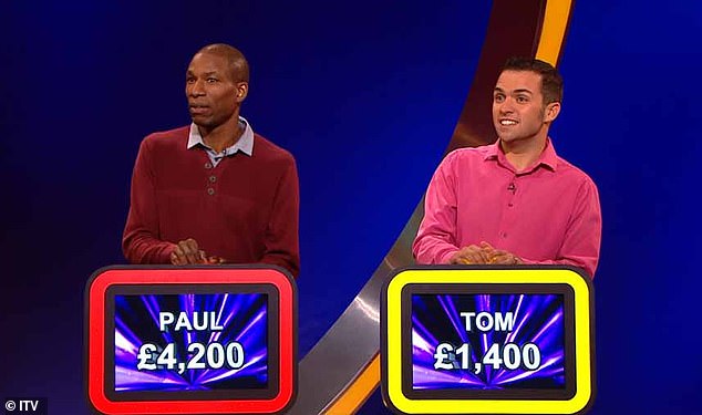 Contestants Tom and Paul who made it to the semi-final round, playing for increasing amounts of money to add to their prize pots
