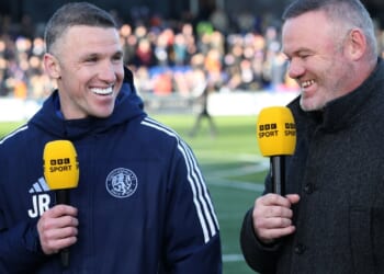 Wayne Rooney's brother reacts to Macclesfield fans' X-rated chant about Man Utd legend live on BBC