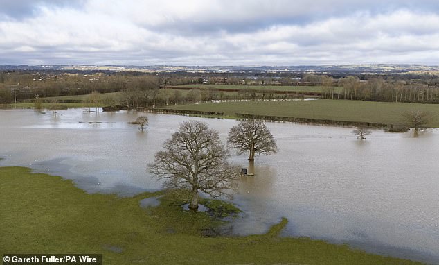 Heavy rain from Storm Goretti has caused the River Beult in Kent to burst its banks