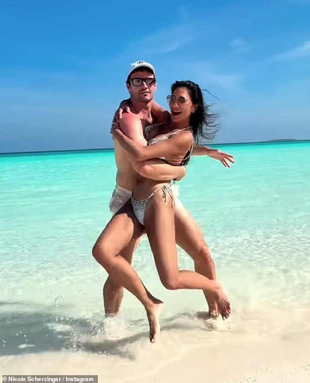 The couple looked completely loved-up as they posed for a fun Instagram post on Sunday