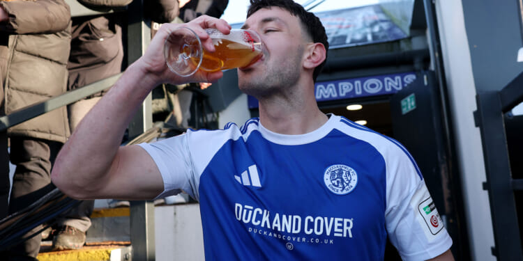 Inside Macclesfield's celebrations after biggest FA Cup win in history as fans invade pitch and owner eyes Ibiza bender