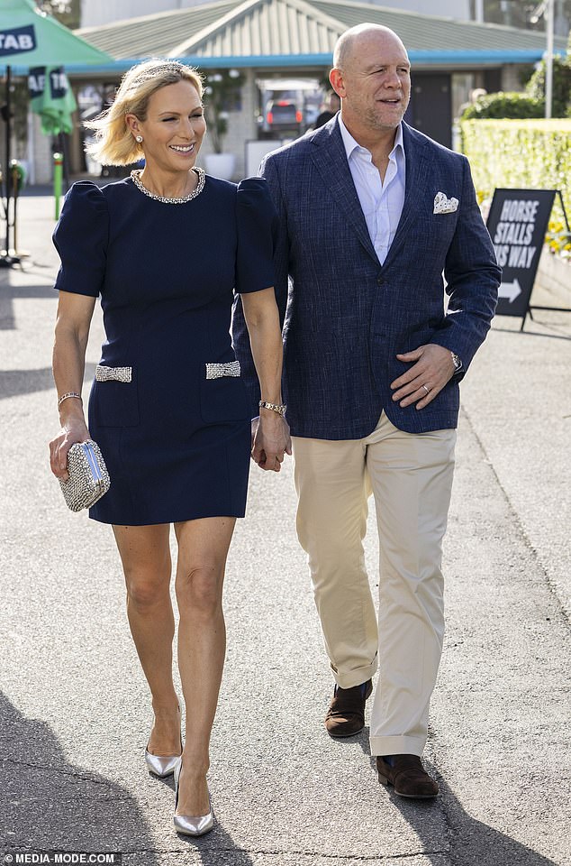 Zara dresses for the Australian heat in a navy mini dress from Rebecca Vallance