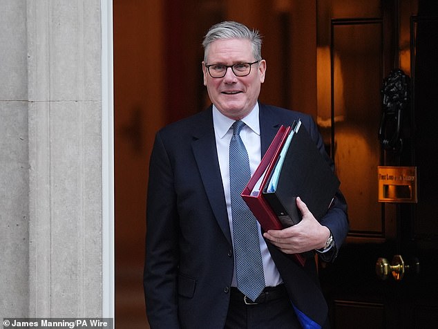 Farage has condemned Sir Keir Starmer¿s ¿spineless¿ approach to defence spending, which he says has left Britain looking like a ¿pygmy¿