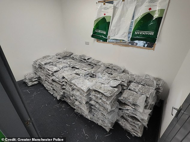 Officers executed a warrant at Leigh Tenement Farm in Blackrod, Bolton, on 9 January, uncovering what is believed to be one of the largest single cannabis seizures ever made in the UK