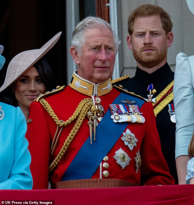 Prince Harry is set to invite his father King Charles to open his Invictus Games in the UK next year (pictured: the pair with Meghan Markle, left, in 2018)