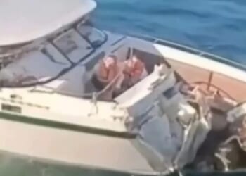 Horror as 55 people thrown into sea from packed tourist boat after head-on collision with fishing trawler in Thailand