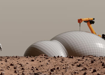 Origami-style Mars base that deploys 'with one pull of a string' with NO tools could house humans visiting red planet