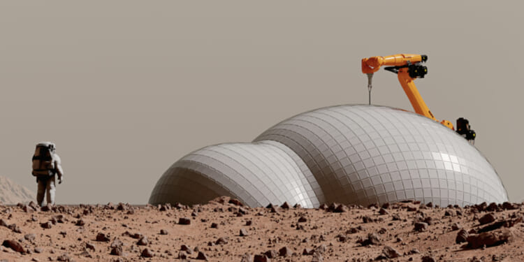 Origami-style Mars base that deploys 'with one pull of a string' with NO tools could house humans visiting red planet