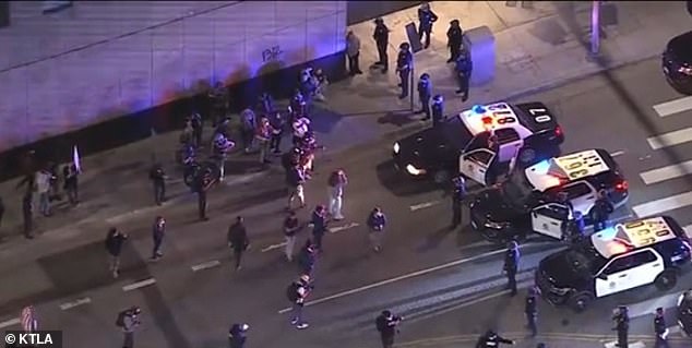 In LA anti-ICE demonstrations turned confrontational as hundreds marched downtown