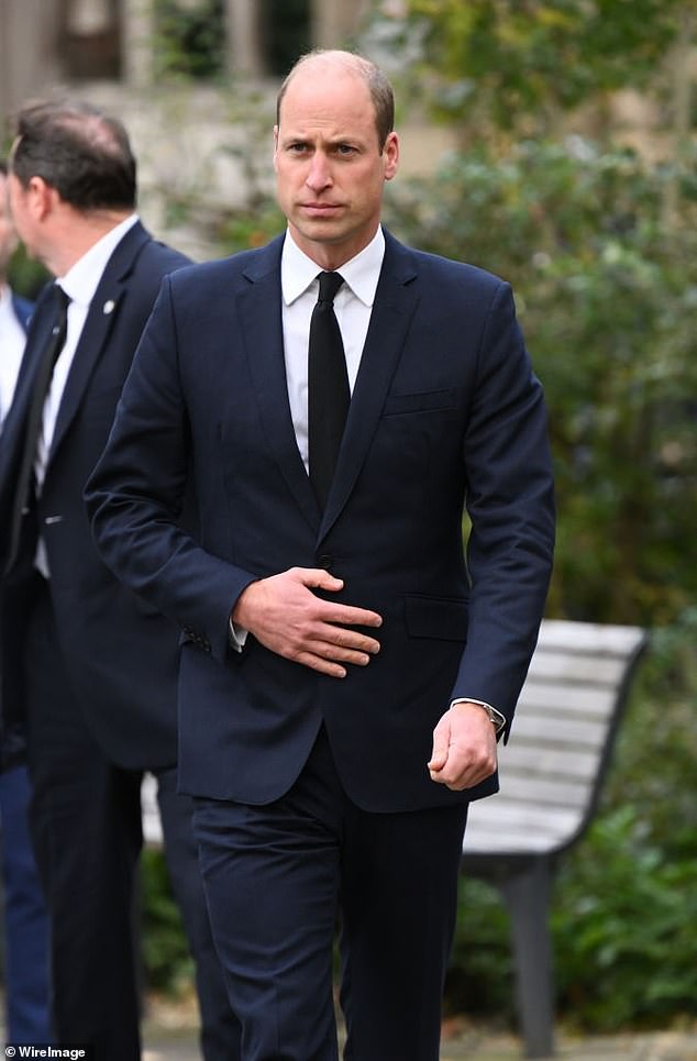 It included several damaging claims about Prince Harry's family members, including his brother Prince William (pictured), that were being drip-fed after the Spare was leaked in Spain
