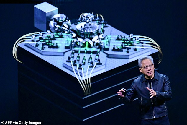 Nvidia CEO Jensen Huang speaks at a conference in Washington, D.C.