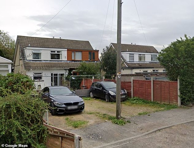 Nosheen rented the four-bed semi for three years, but according to the landlord's family constantly fell behind on payments. Pictured: The home on the left with a BMW parked in the drive