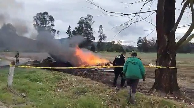 The other victims of the crash, apart from Jimenez and his photographer, have been named as pilot Hernando Torres; Juan Manuel Rodriguez: Oscar Marin; and Jefferson Osorio