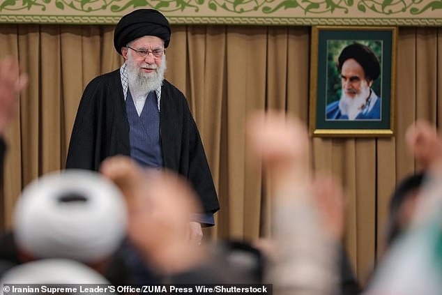 Iranian Supreme Leader Ali Khamenei attends a gathering of the people of Qom in Tehran. On January 8, 2026, Iranian protesters intensified their challenge to the clerical leadership, marking the largest demonstrations in nearly two weeks of rallies