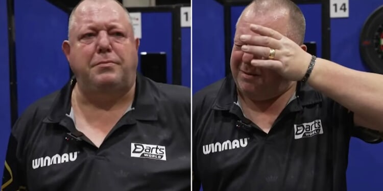 Darts star who was declared bankrupt and owed £500,000 breaks down in tears after regaining PDC Tour Card