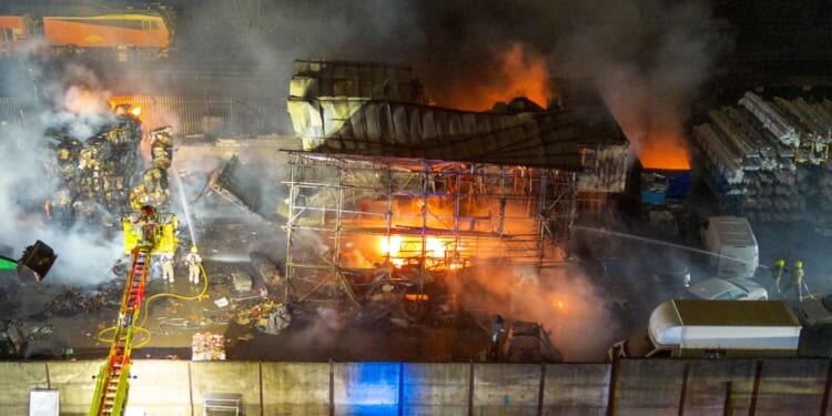 Chaos as trains cancelled & delayed after massive fire breaks out near Heathrow Airport
