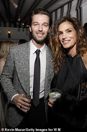 aMeanwhile, Crawford rubbed elbows with celebs like Patrick Schwarzenegger, who starred in season three of HBO's The White Lotus