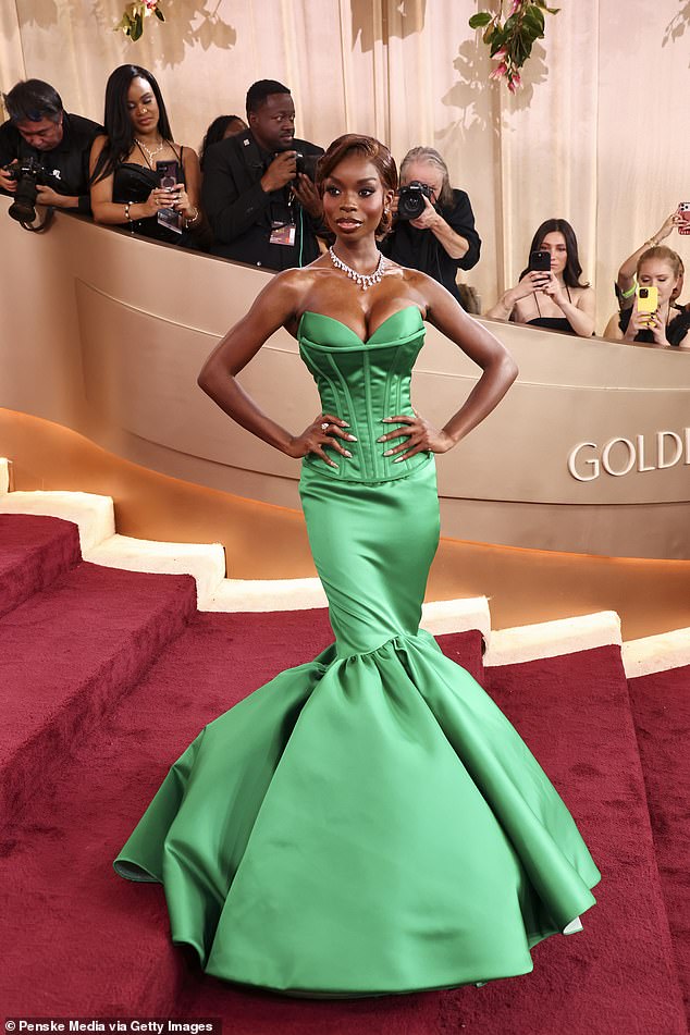 Olandria Carthen had all eyes on her in a green mermaid gown