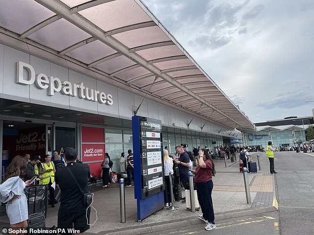 A spokesperson said: 'Due to a technical issue with NATS' radar that serves Birmingham Airport, only departing flights are currently operating, with some delays.