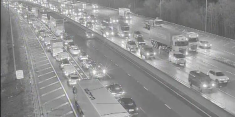 M25 grinds to a halt after crash as drivers warned of two-mile queues