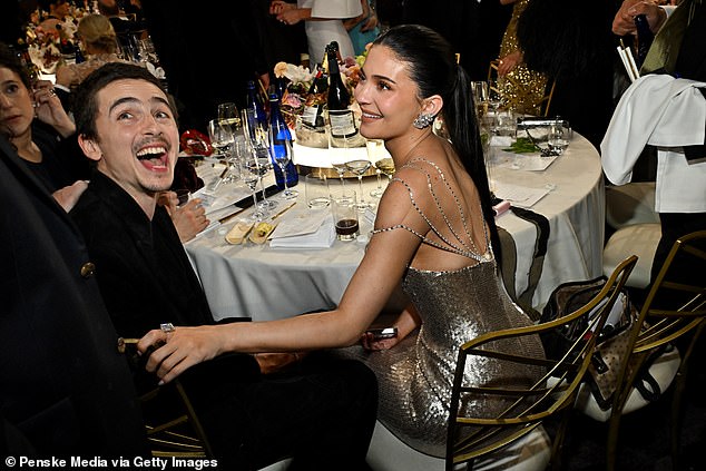 But the Dune actor later broke out into a big laugh when another guest approached their table