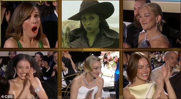 Seyfried, who was nominated for her work in The Testament of Ann Lee, quickly replaced her pained expression with a sheepish smile before standing up to clap for Byrne