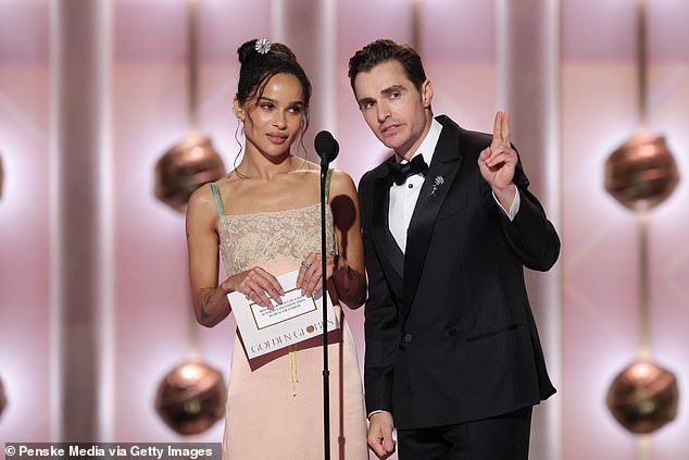 Zoë Kravitz delivered one of the night's funniest moments while presenting an award alongside Dave Franco