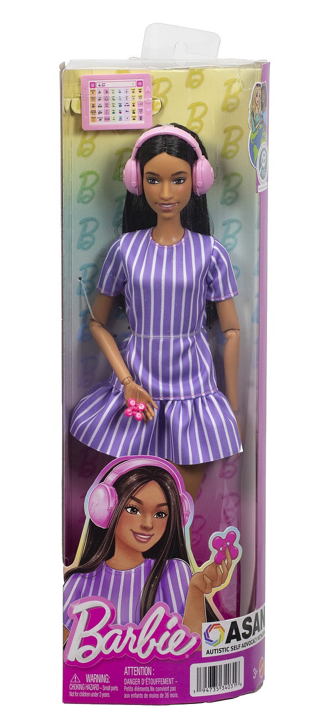 The autistic Barbie doll is now available from retailers at an RRP of £13.99