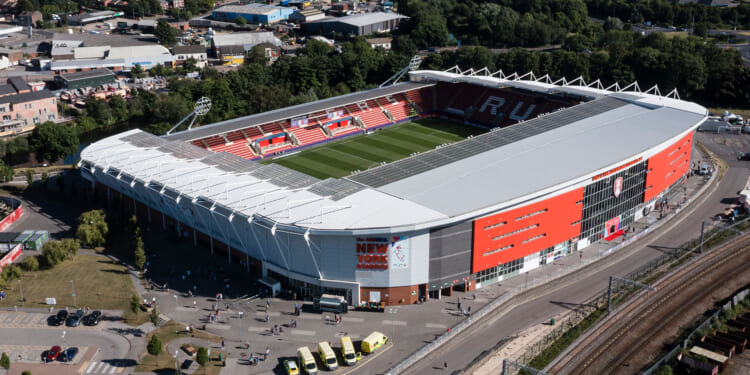 EFL stadium appears on Rightmove as 12,000-capacity ground is described as 'iconic landmark'