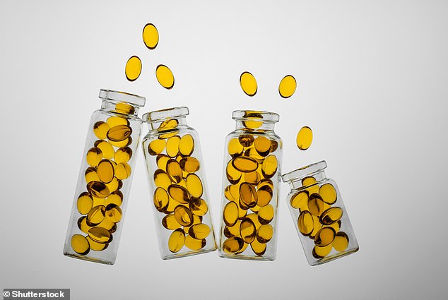 At breakfast time Rob takes a few supplements including turmeric for aches and pains, apple comega 3s) pills