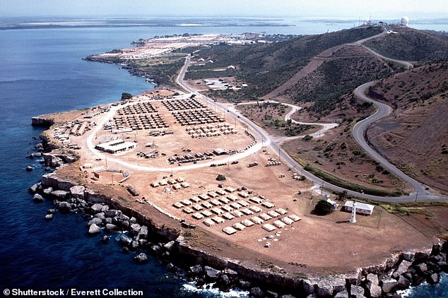 Zubaydah was the first man subjected to CIA's 'enhanced interrogation' techniques, which include sleep deprivation, slapping and waterboarding. Pictured: Guantanamo Bay in Cuba
