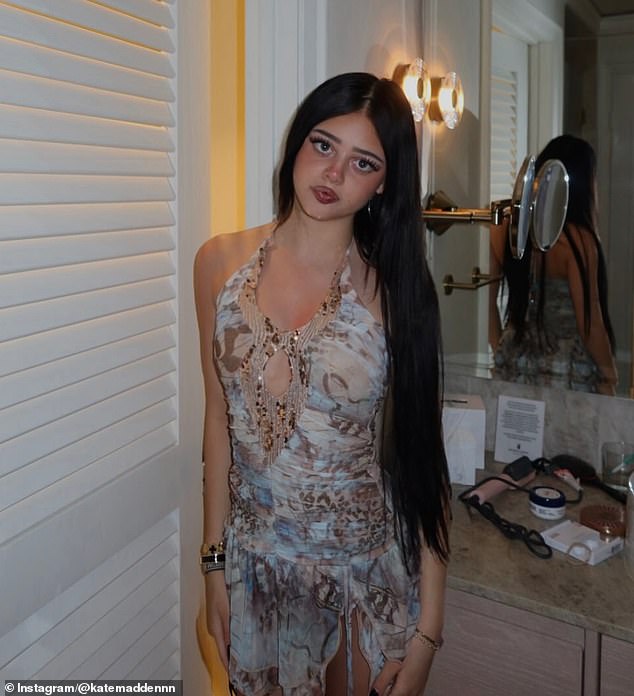 The birthday girl has been rocking the jet black hair color for at least a few months - and bore a striking resemblance to her socialite mom