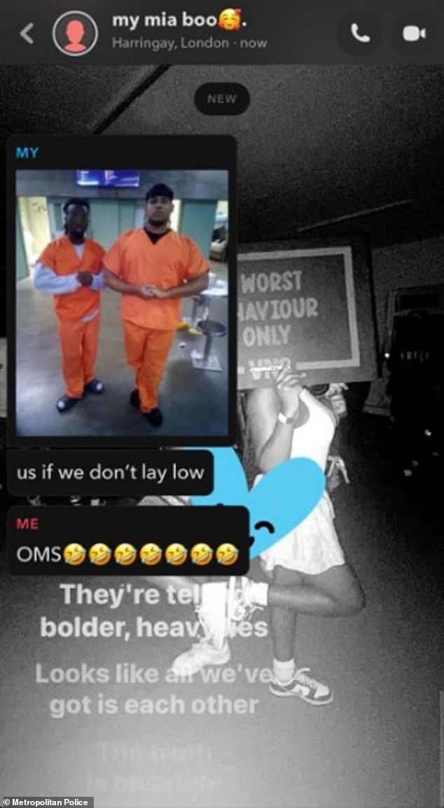 Messages between the gang, found on their phones appeared to reference the incident